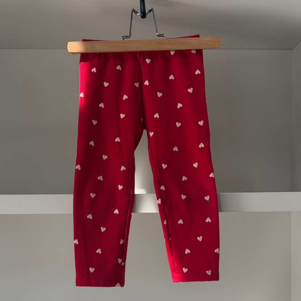 Old Navy Red Heart Print Kids Pants